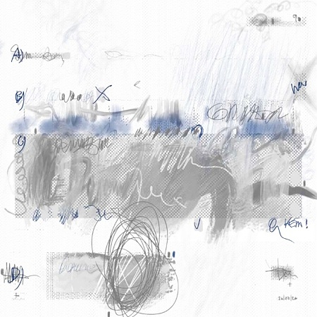 Antrag ohne Grund — Mischtechnik auf FineArt Print, 90 × 90 cm, 2026