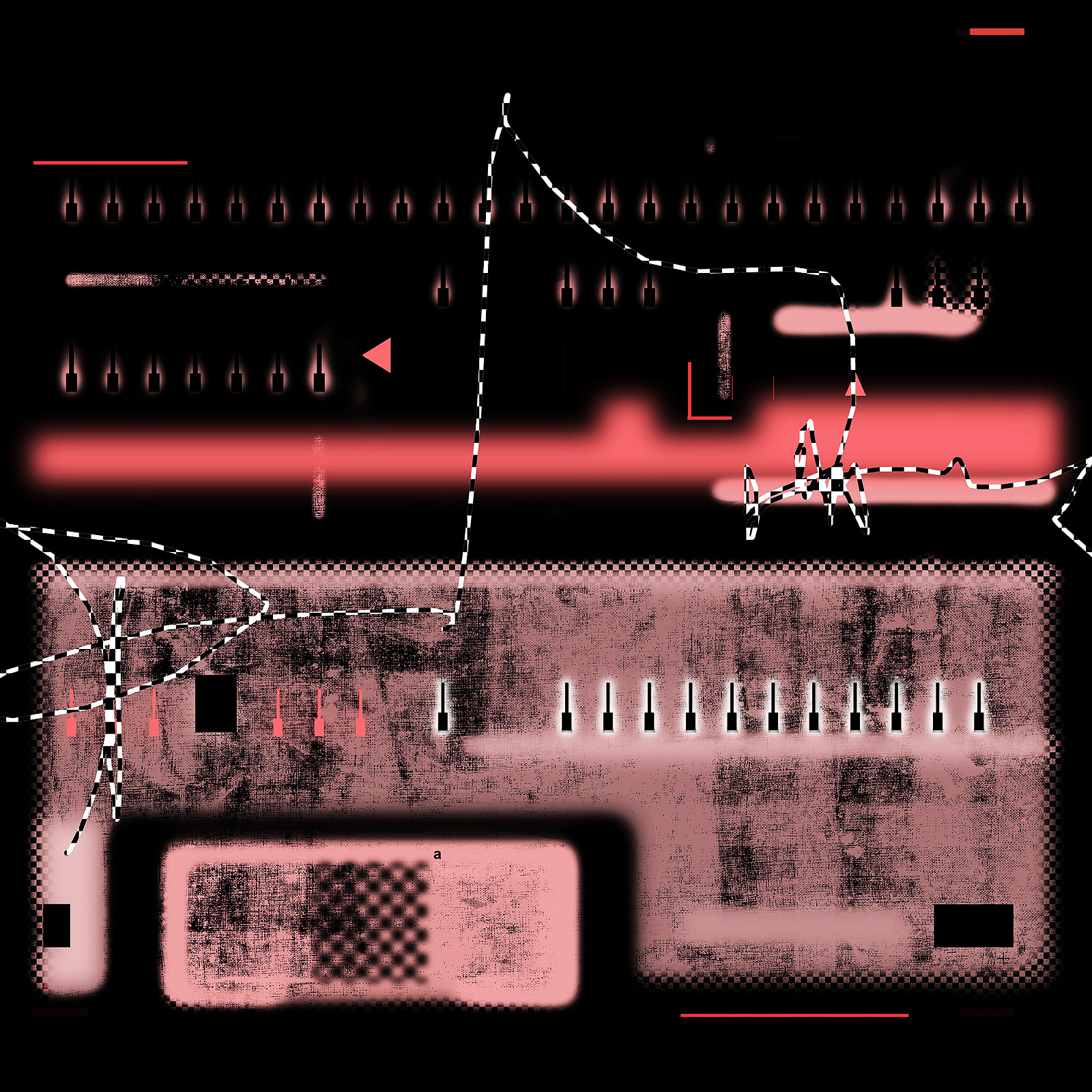 Freigang auf Revers — Mischtechnik auf FineArt Print, 70 × 70 cm, 2025