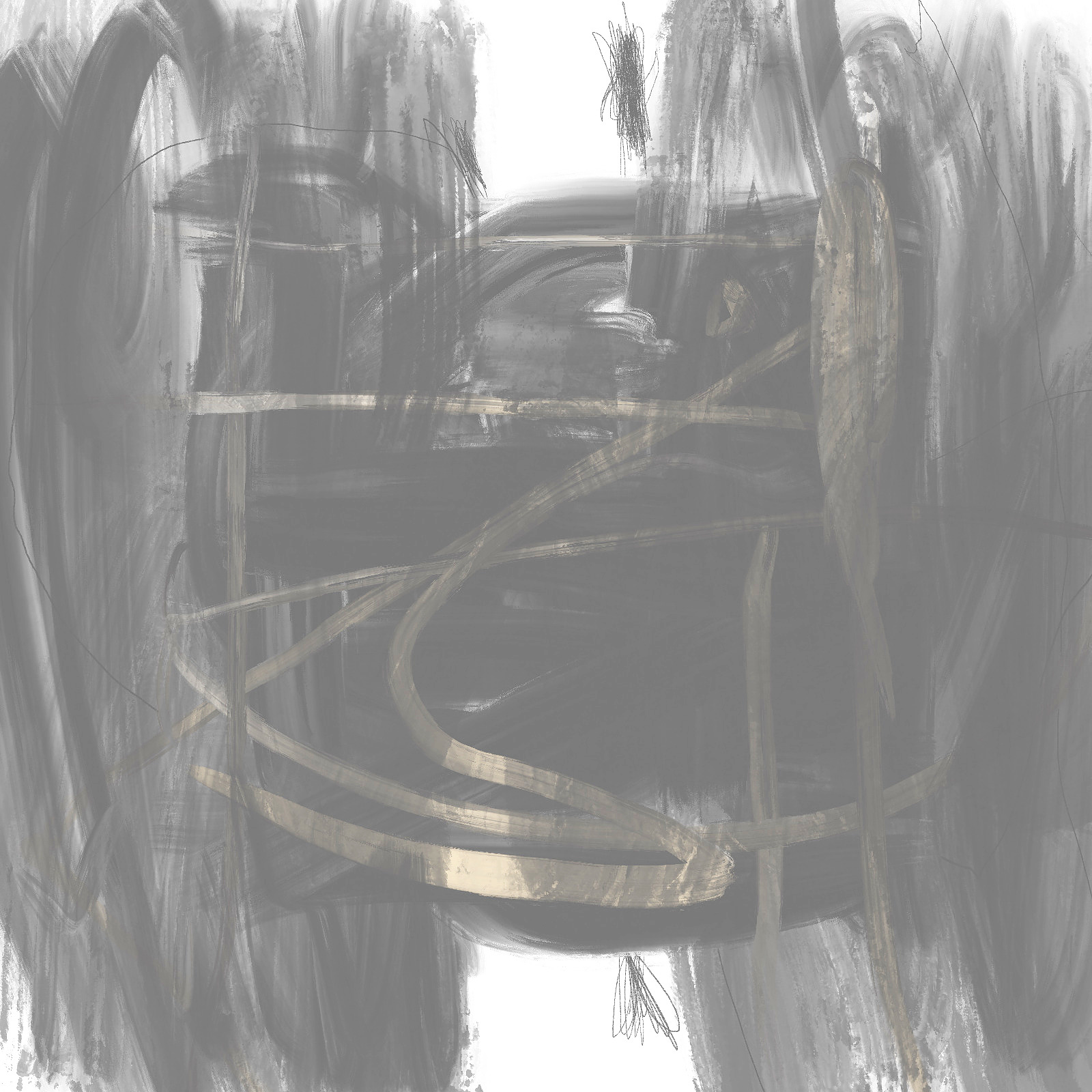 Rotationskollaps_H_260328_22 Uhr 43 — Mischtechnik auf FineArt Print, 70 × 70 cm, 2026