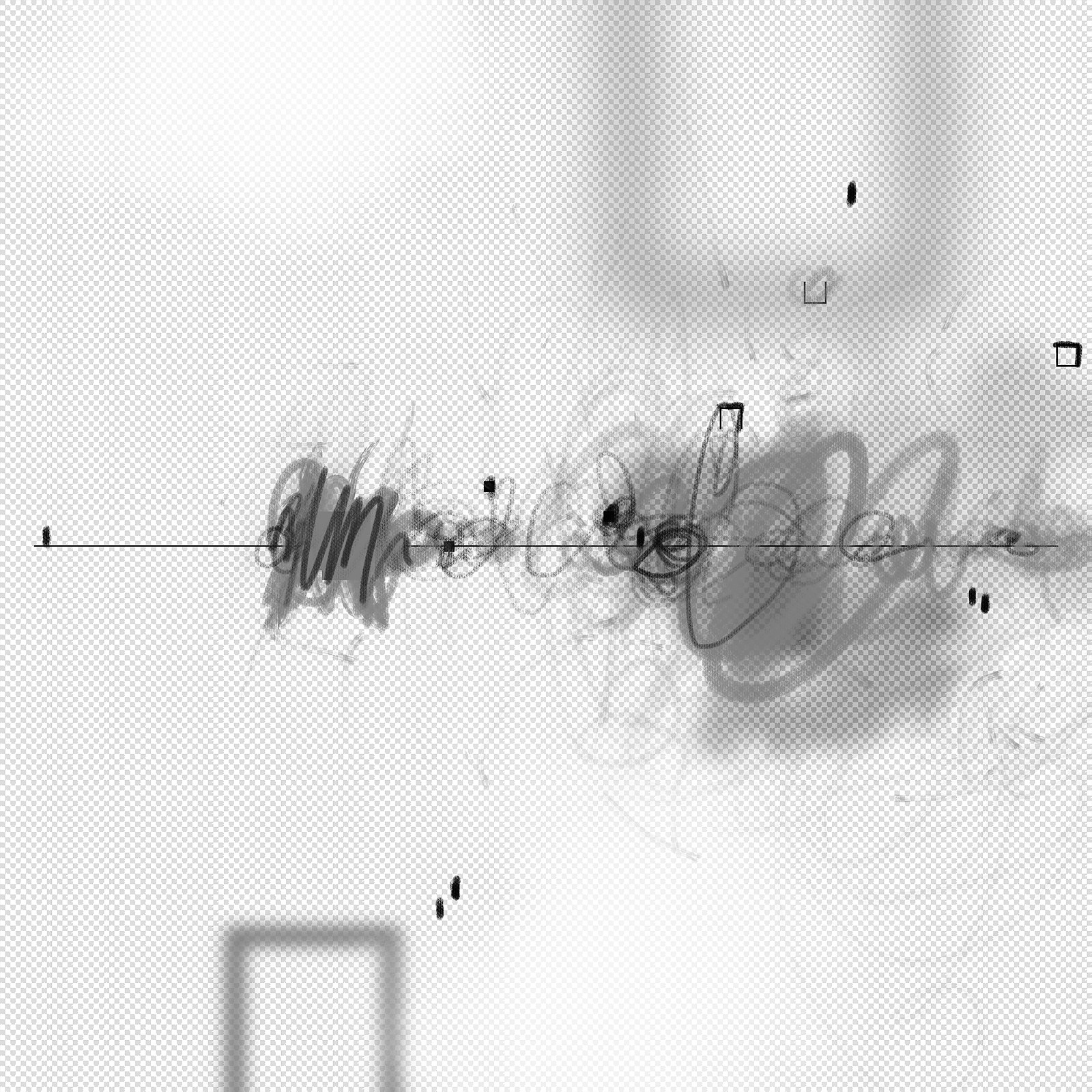 Partiturkollaps NO — Mischtechnik auf FineArt Print, 70 × 70 cm, 2026