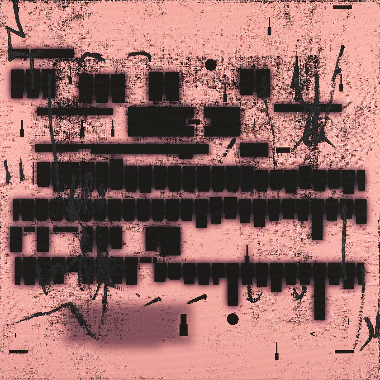 Pantherpartitüde — Mischtechnik auf FineArt Print, 70 × 70 cm, 2022
