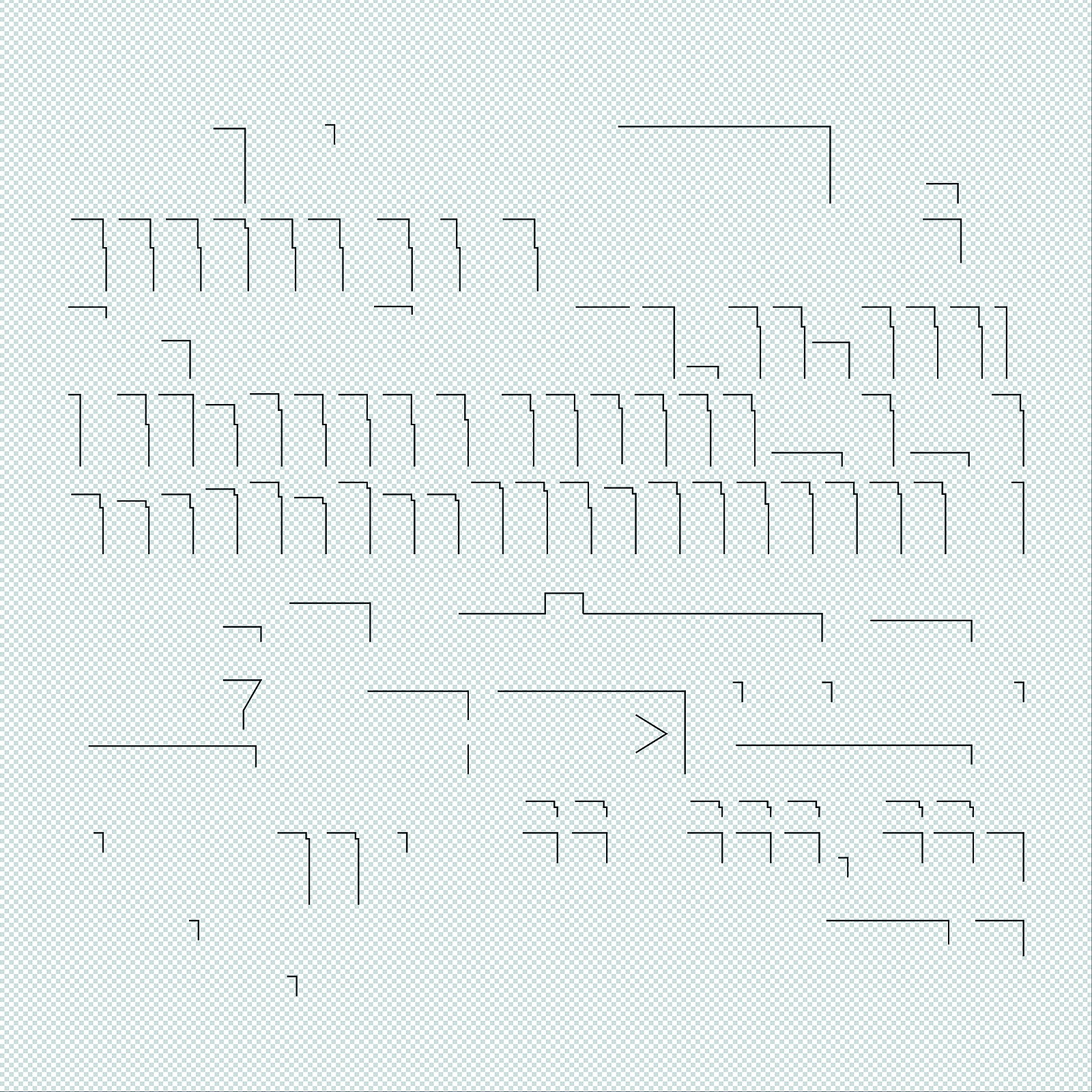 Partitur ohne Grund — Mischtechnik auf FineArt Print, 70 × 70 cm, 2024