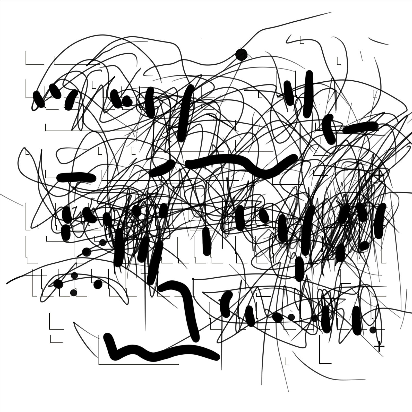 Partitüde für George — Mischtechnik auf FineArt Print, 70 × 70 cm, 2023