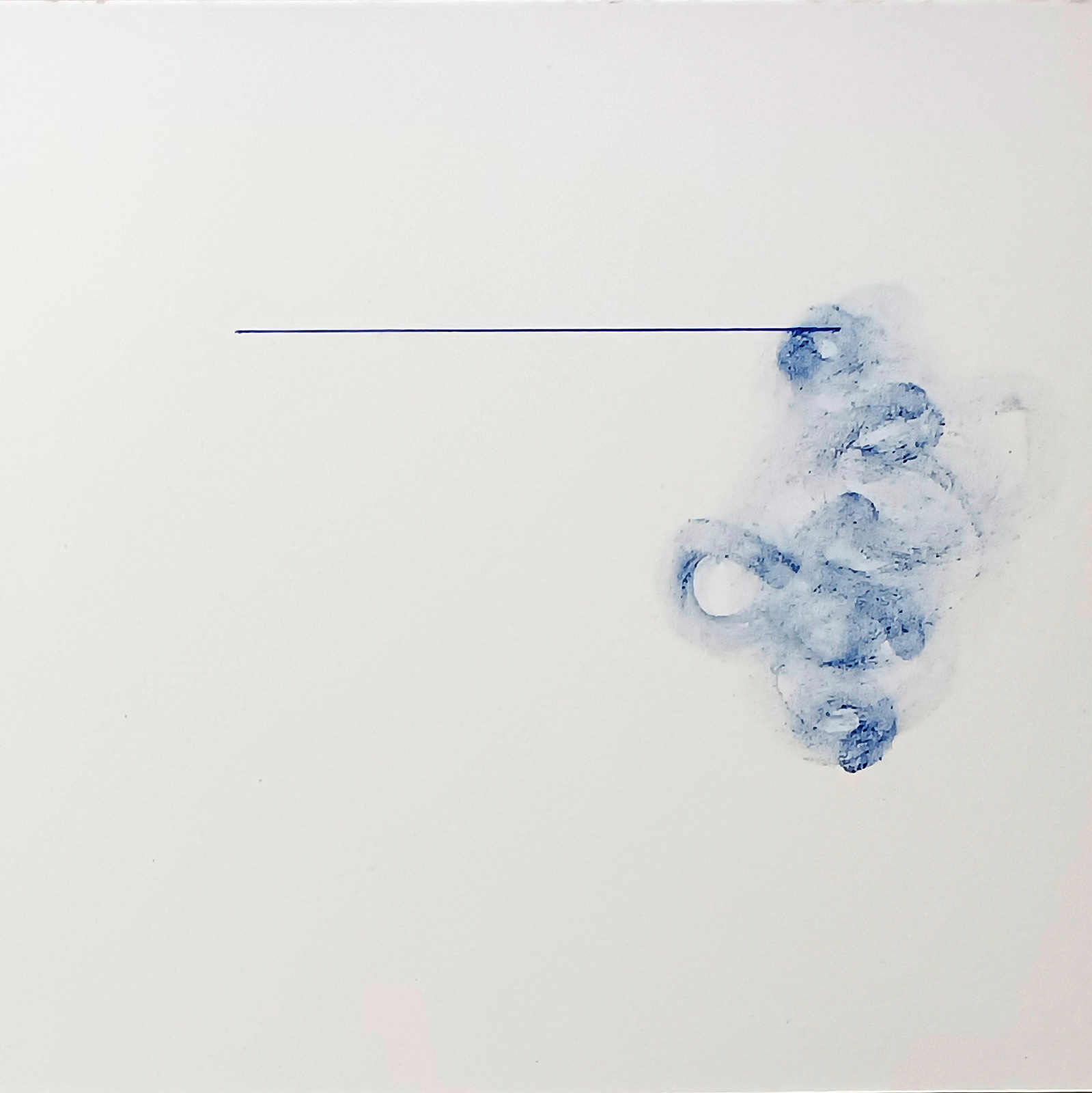 Marker-Etüde 02 — Mischtechnik auf Karton, 30 × 30 cm, 2026