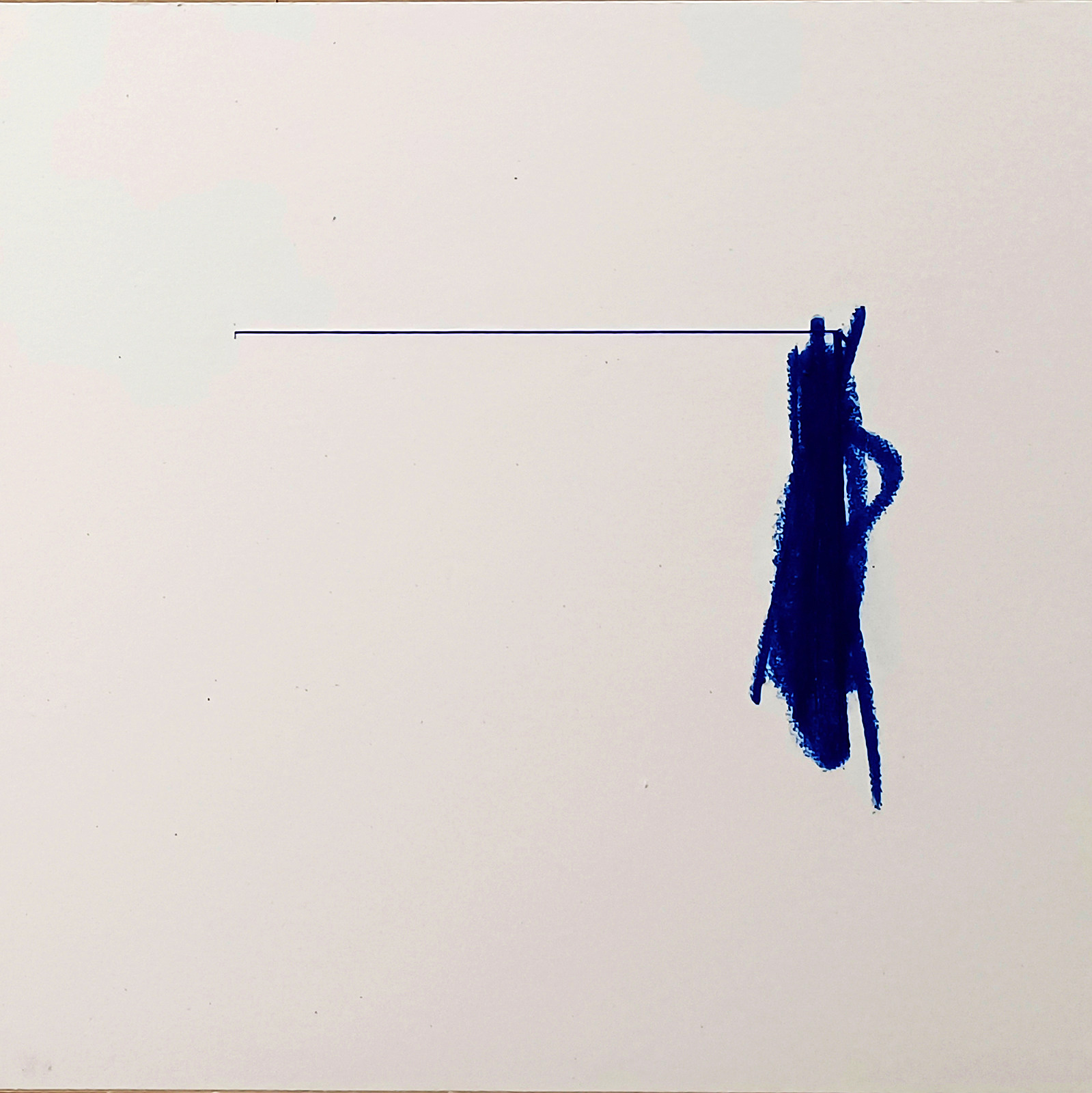 Marker-Etüde 03 — Mischtechnik auf Karton, 30 × 30 cm, 2026