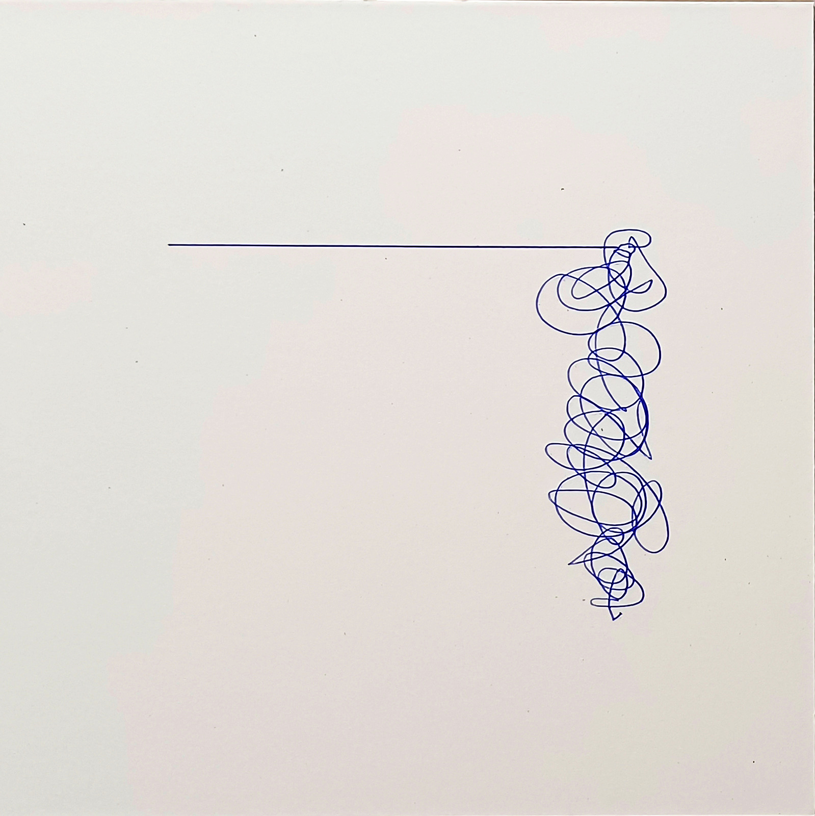 Marker-Etüde 04 — Mischtechnik auf Karton, 30 × 30 cm, 2026