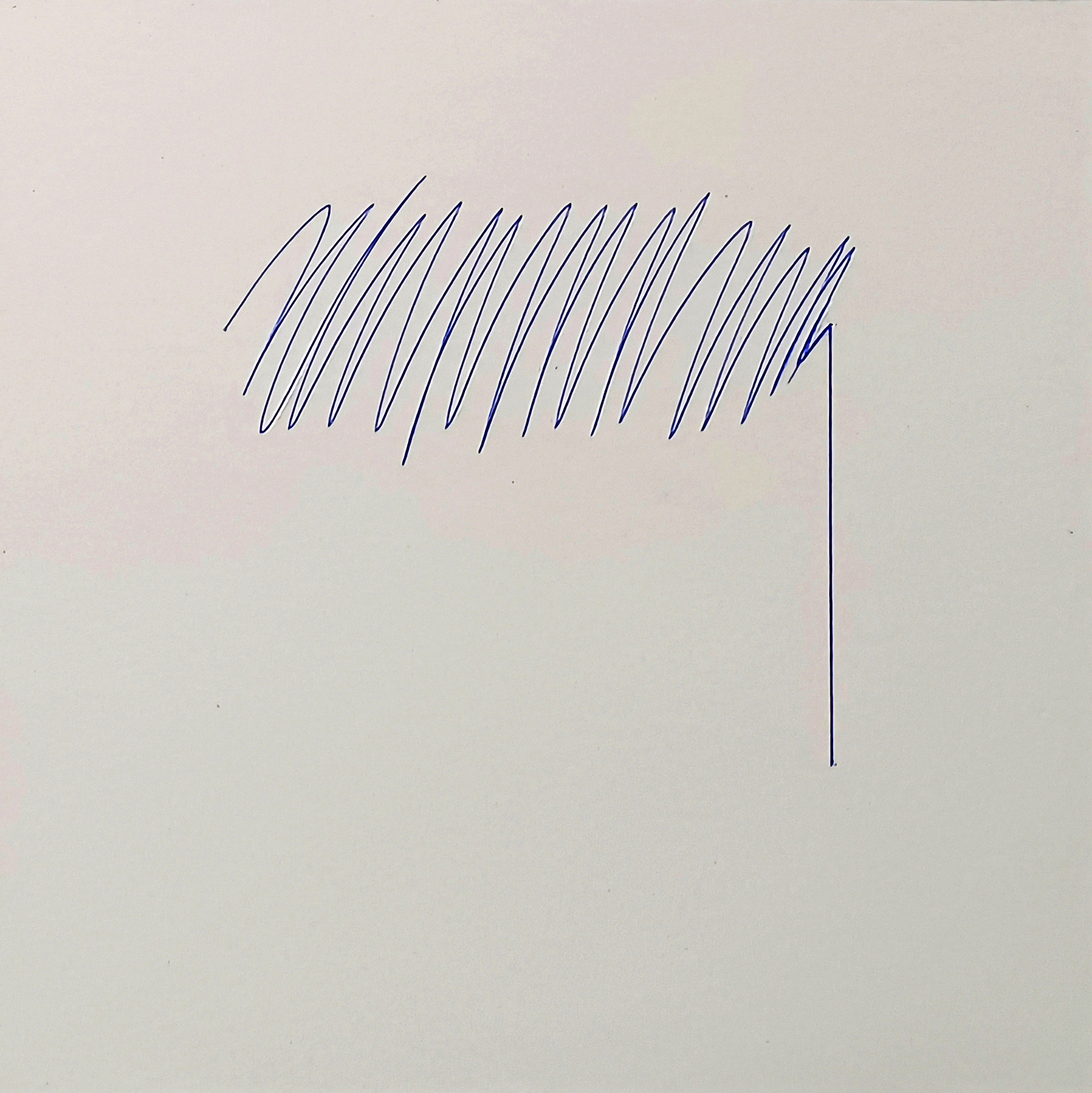 Marker-Etüde 06 — Mischtechnik auf Karton, 30 × 30 cm, 2026