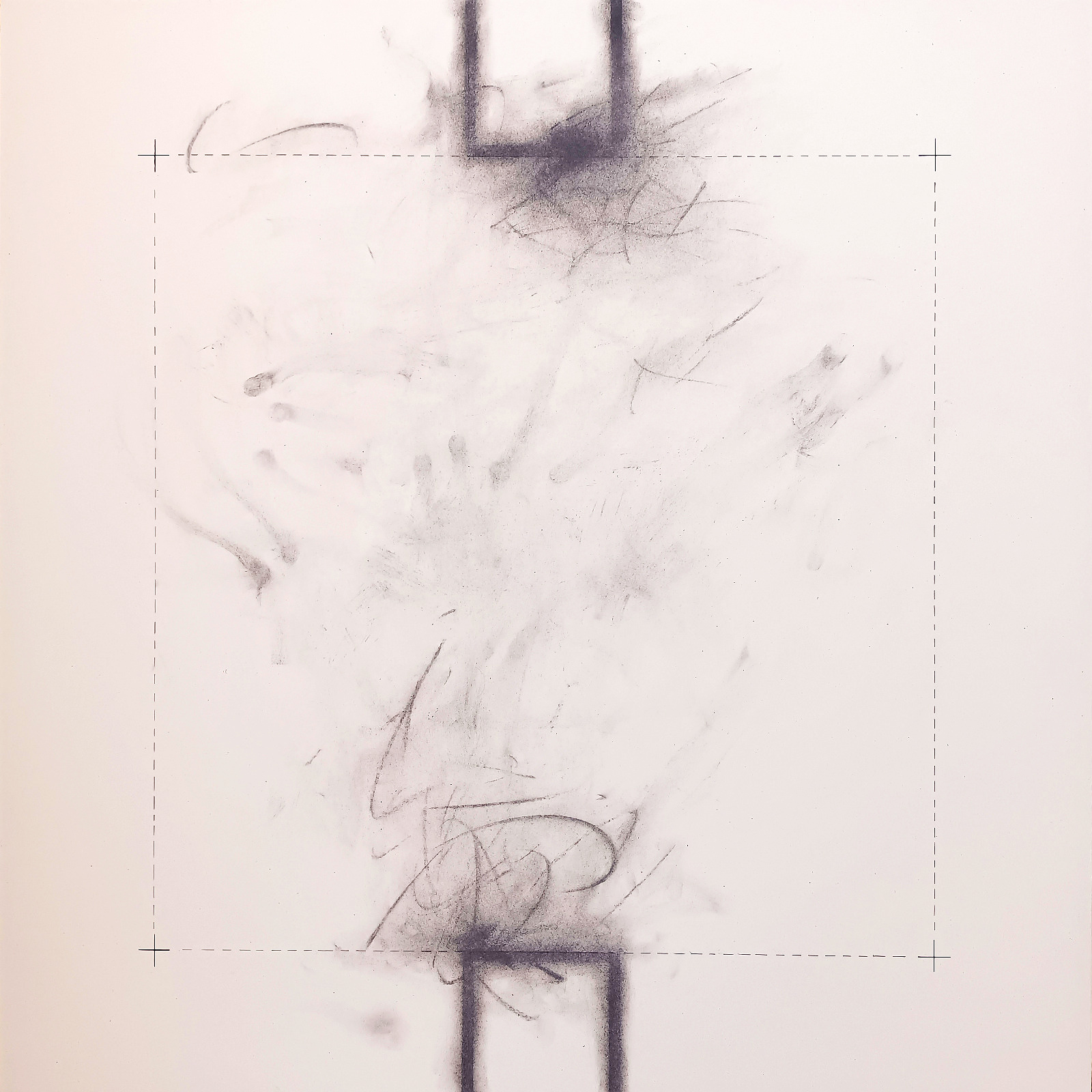 IVK_H_260411_16 Uhr 13 — Mischtechnik auf Karton, 70 × 70 cm, 2026